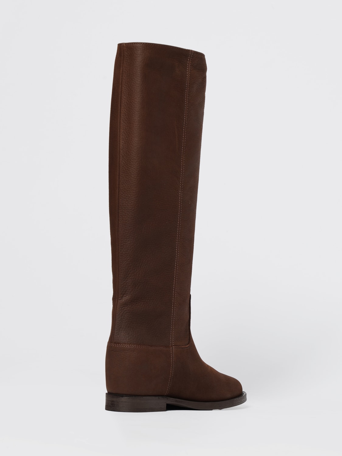 VIA ROMA 15 BOOTS: Flat ankle boot woman Via Roma 15, Burnt - Img 3