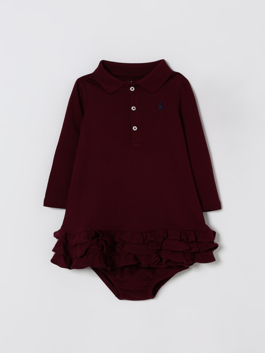 POLO RALPH LAUREN ROMPER: Romper kids Polo Ralph Lauren, Burgundy - Img 1