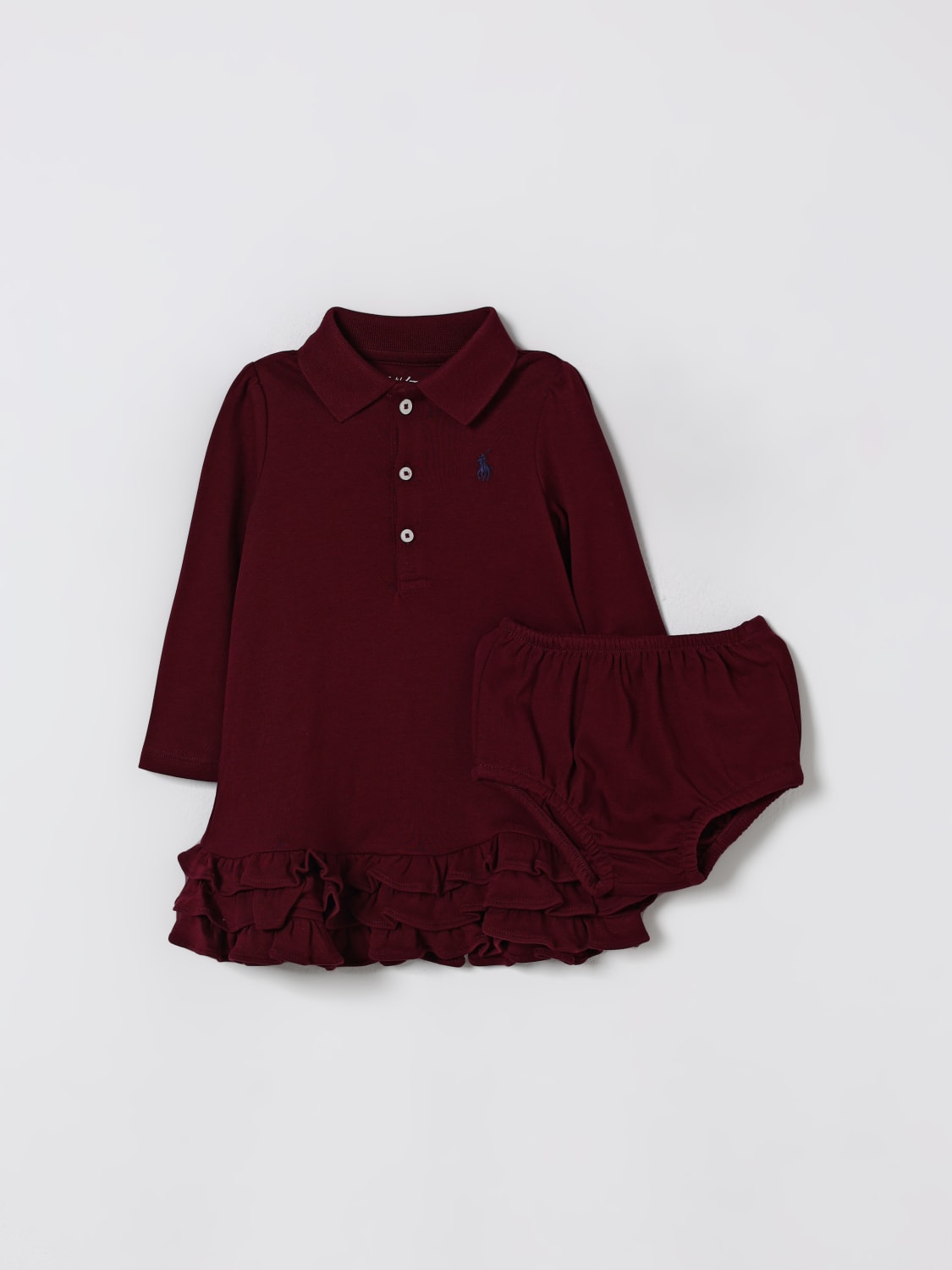 POLO RALPH LAUREN ROMPER: Romper kids Polo Ralph Lauren, Burgundy - Img 2