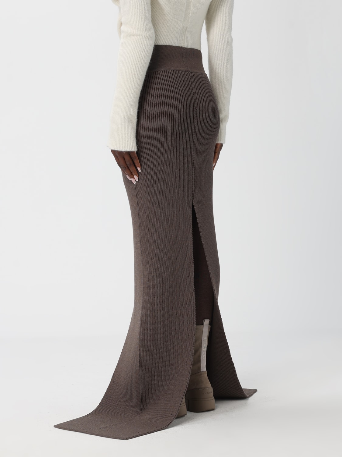 RICK OWENS GONNA: Gonna in maglia Rick Owens, Grigio - Img 3