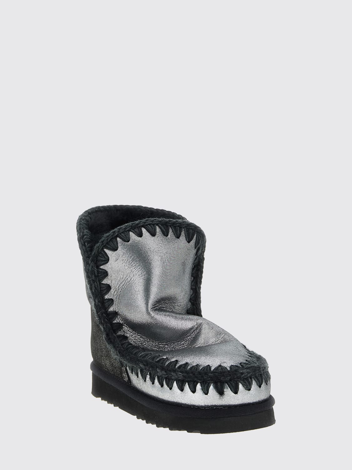 MOU BOOTS: Flat ankle boot woman Mou, Black - Img 2