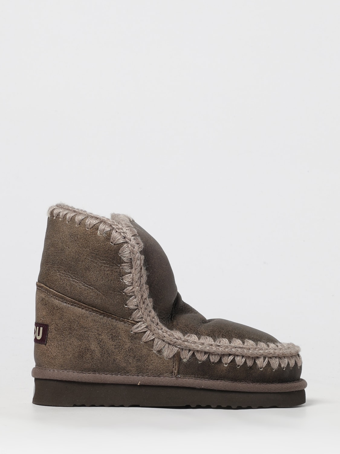MOU BOOTS: Flat ankle boot woman Mou, Grey - Img 1