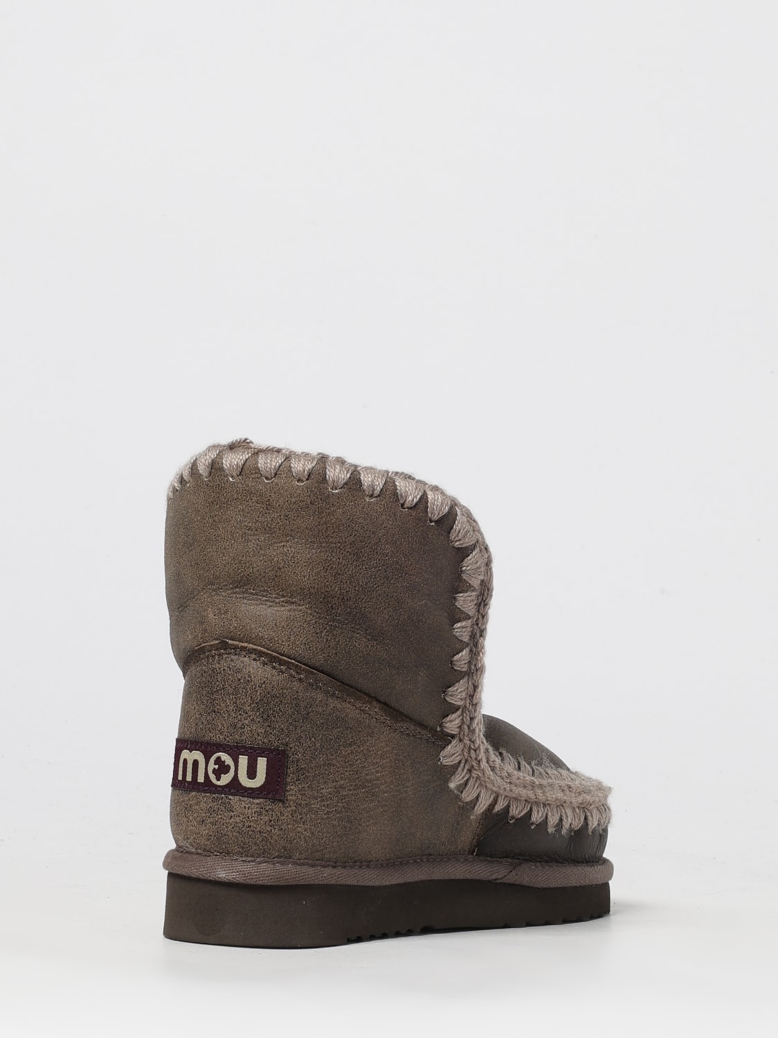 MOU BOOTS: Flat ankle boot woman Mou, Grey - Img 3