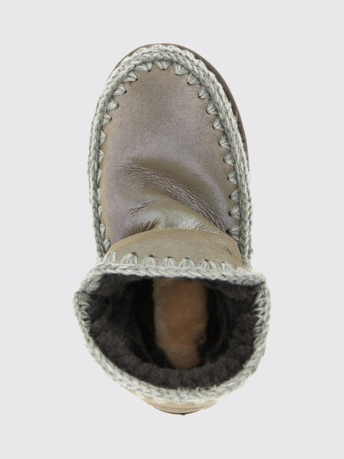 MOU BOOTS: Flat ankle boot woman Mou, Silver - Img 4