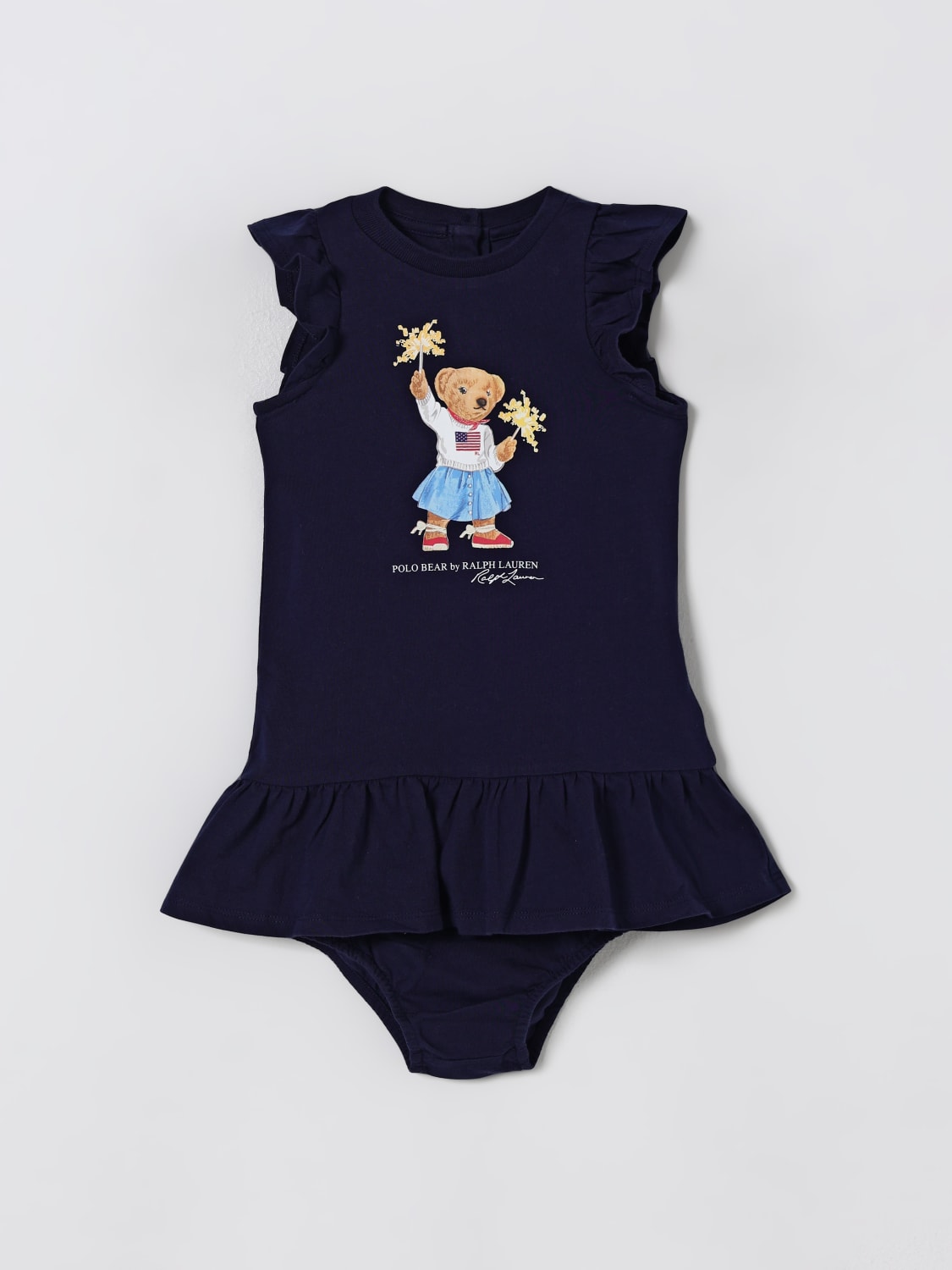 POLO RALPH LAUREN ROMPER: Romper kids Polo Ralph Lauren, Blue - Img 1