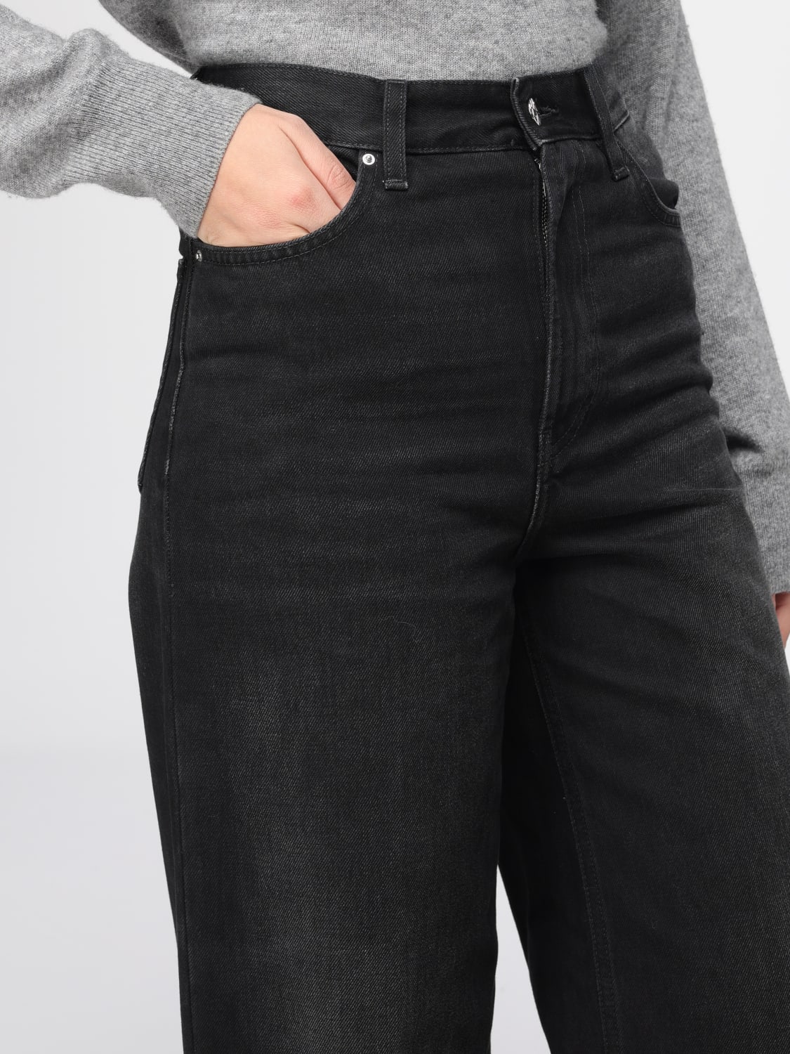 TOTEME VAQUEROS: Vaqueros mujer Toteme, Negro - Img 5