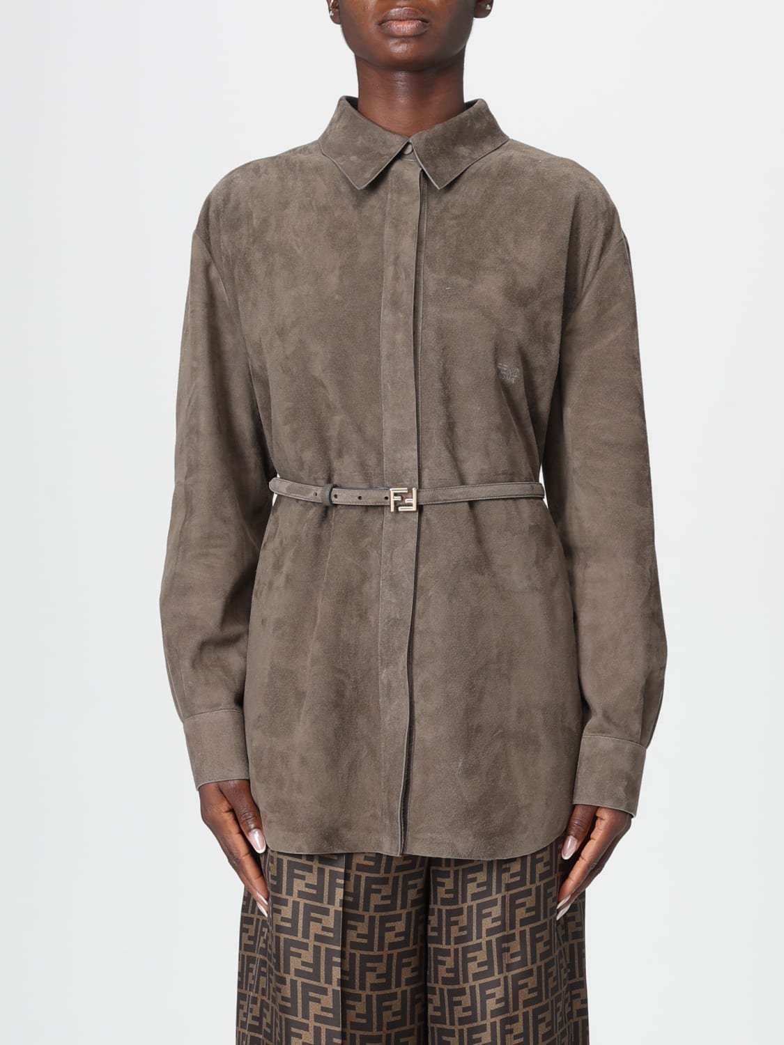 FENDI SHIRT: Shirt woman Fendi, Brown - Img 1