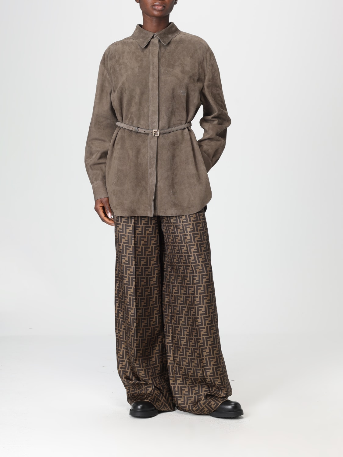 FENDI SHIRT: Shirt woman Fendi, Brown - Img 2