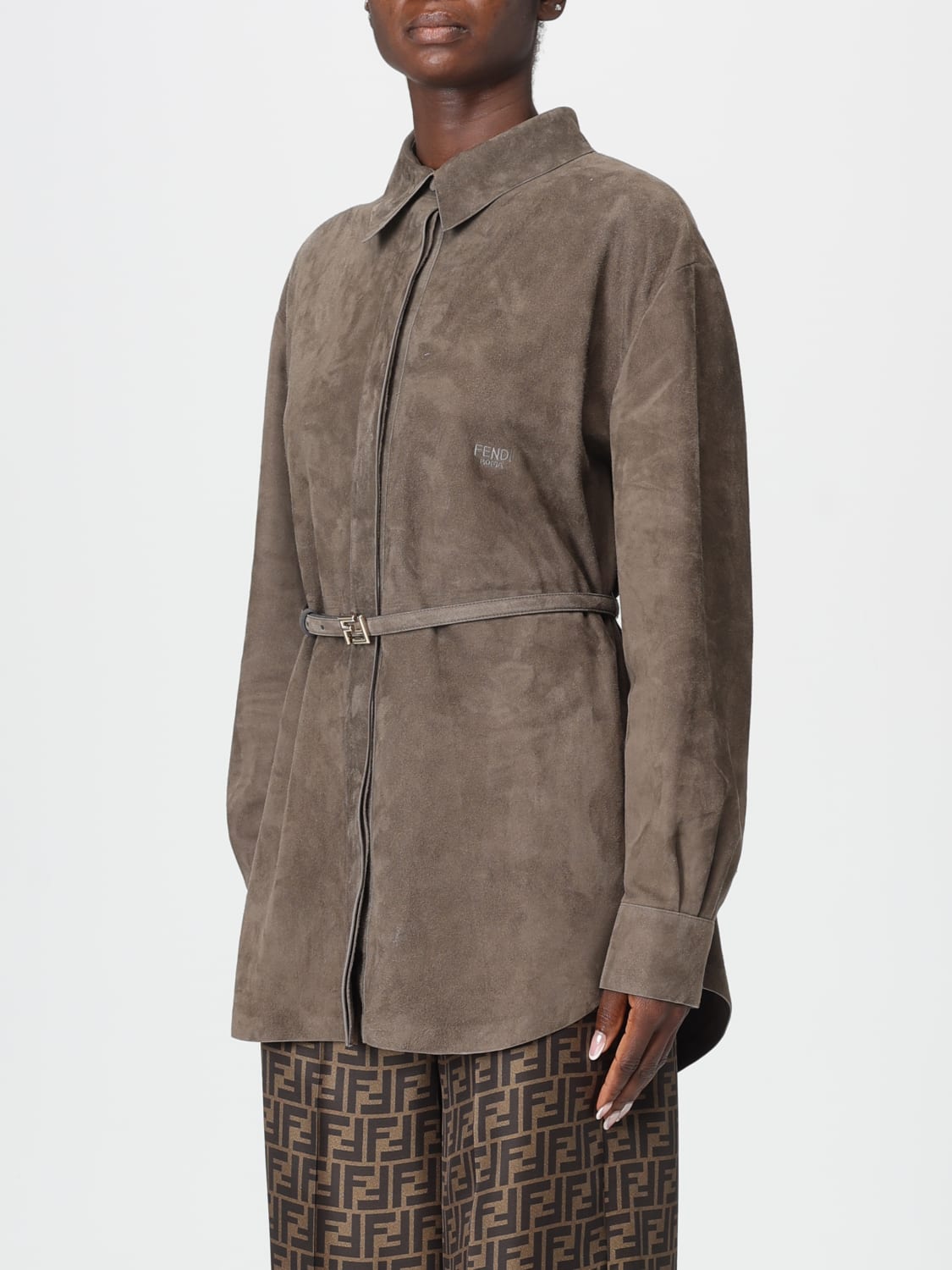 FENDI SHIRT: Shirt woman Fendi, Brown - Img 4
