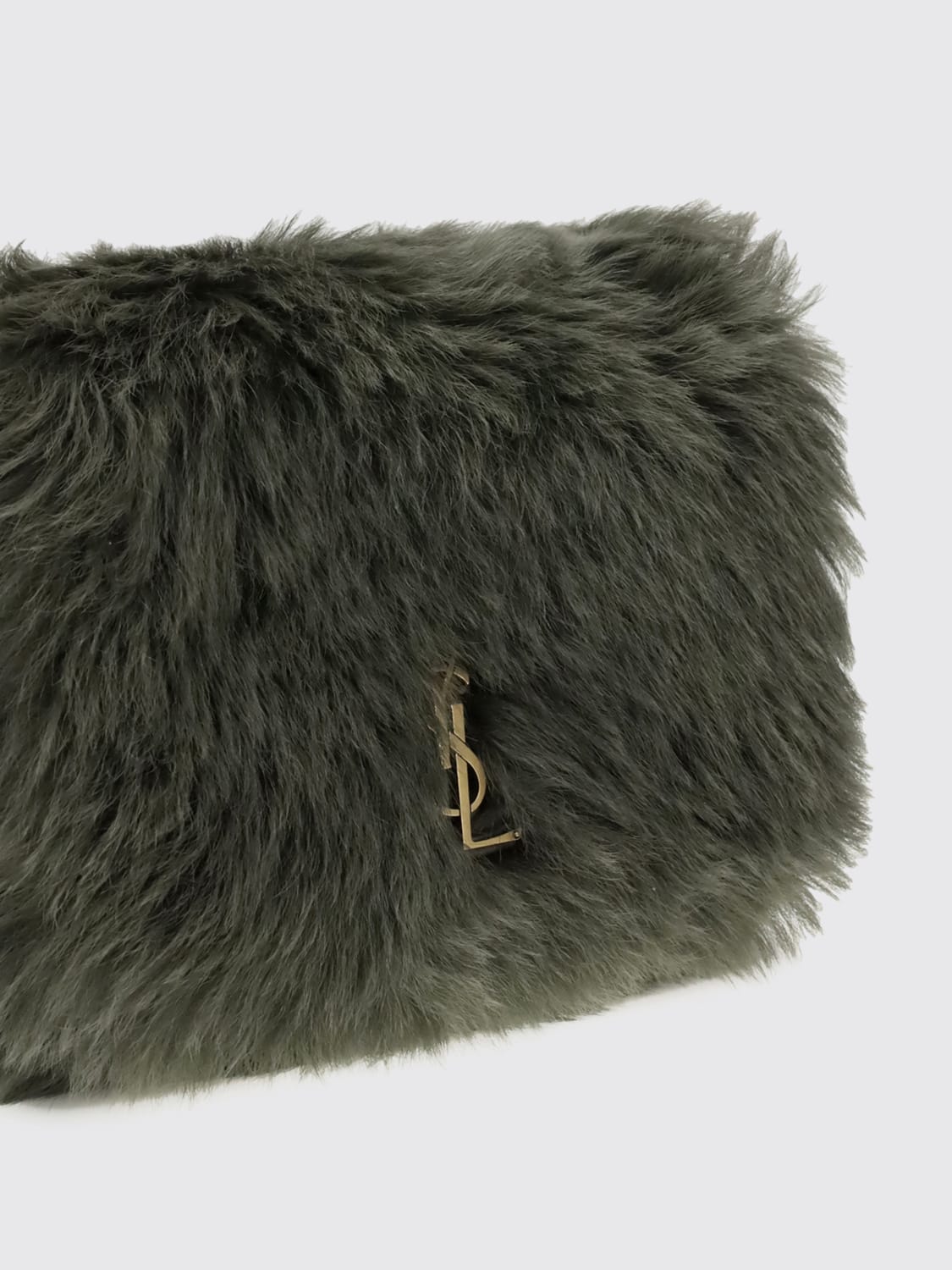 SAINT LAURENT BORSA A TRACOLLA: Borsa Jamie 4.3 Medium Saint Laurent in shearling , Oliva - Img 3