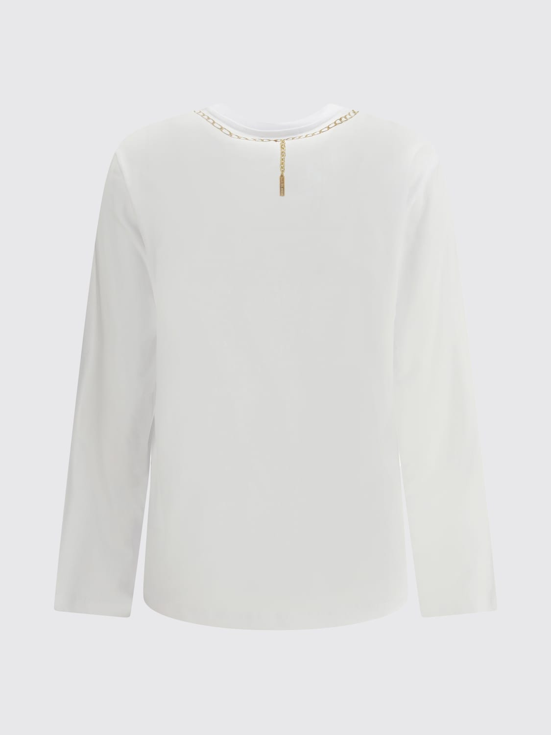 MARINE SERRE T-SHIRTS: T-shirts in cotone con dettaglio gioiello Marine Serre, Bianco - Img 2