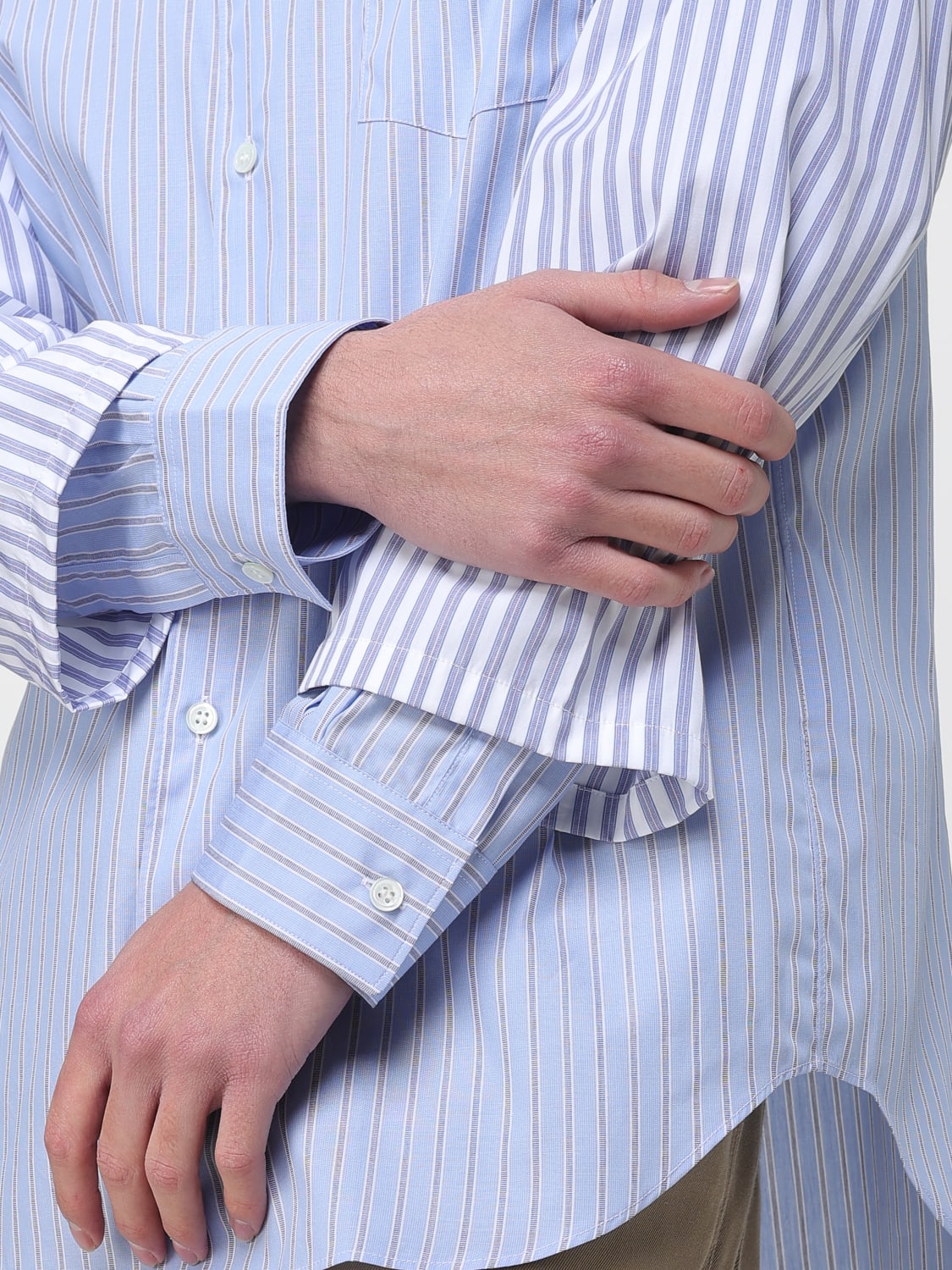 COMME DES GARÇONS SHIRT 셔츠: 셔츠 남성 Comme Des Garçons Shirt, 노드 블루 - Img 3