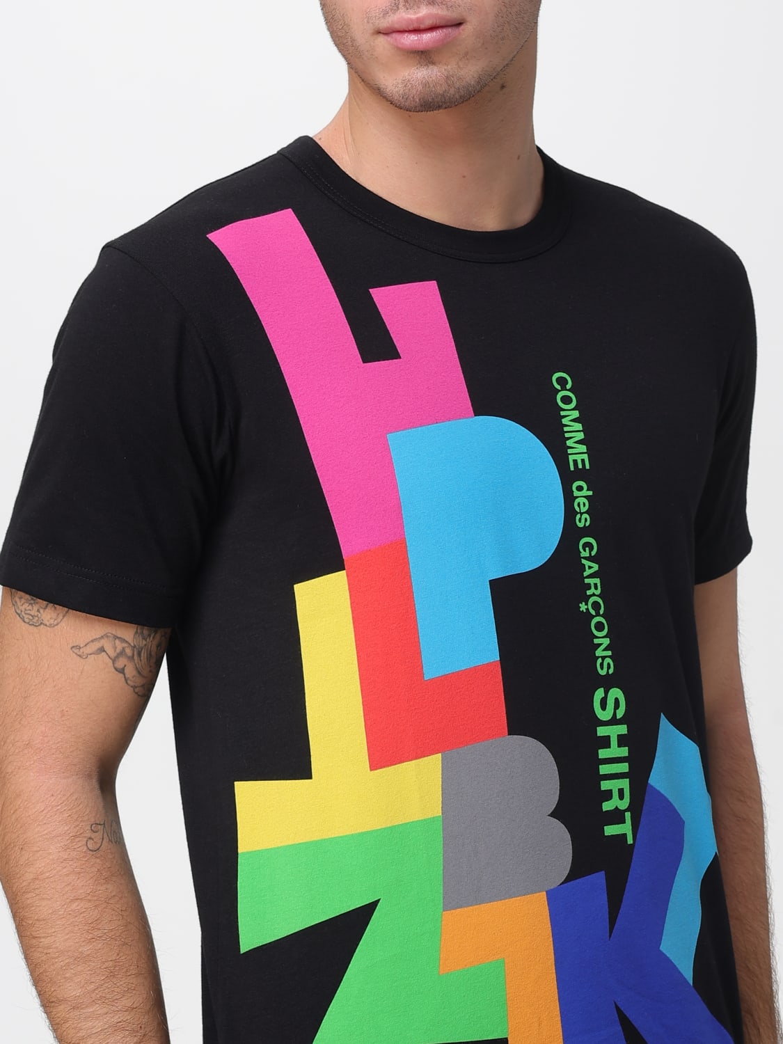 COMME DES GARÇONS SHIRT T-SHIRT: T-shirt men Comme Des Garçons Shirt, Black - Img 3