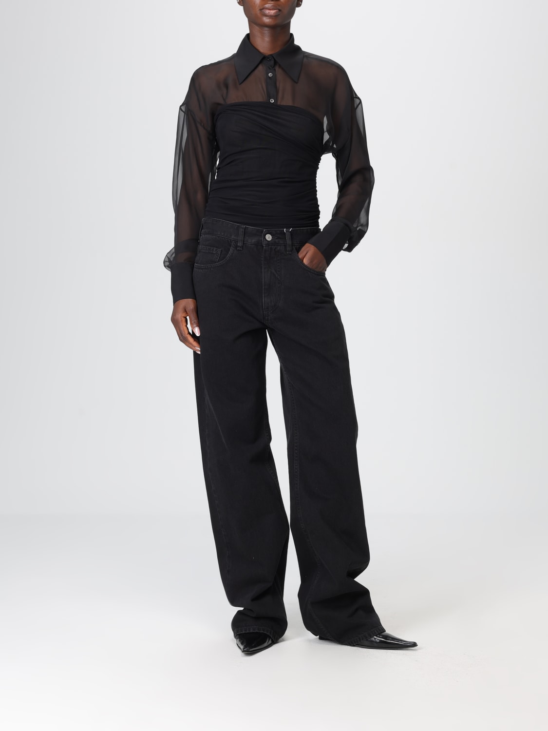 MM6 MAISON MARGIELA VAQUEROS: Vaqueros mujer Mm6 Maison Margiela, Negro - Img 2