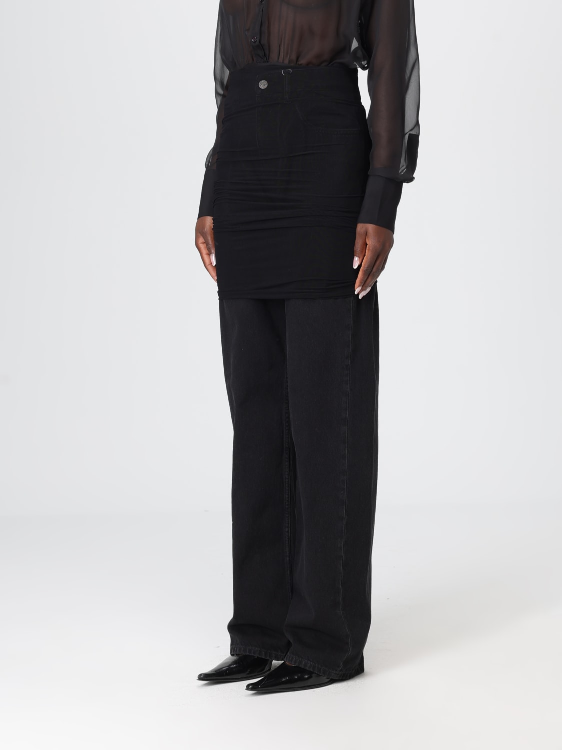 MM6 MAISON MARGIELA VAQUEROS: Vaqueros mujer Mm6 Maison Margiela, Negro - Img 4