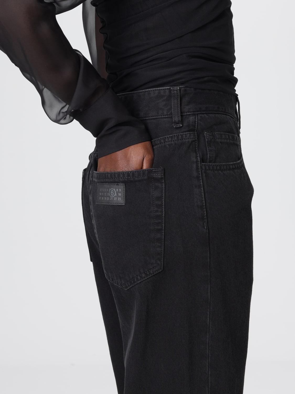 MM6 MAISON MARGIELA VAQUEROS: Vaqueros mujer Mm6 Maison Margiela, Negro - Img 5