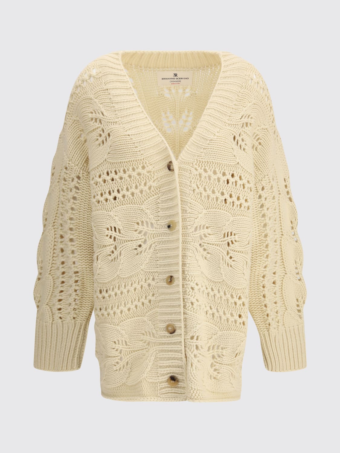ERMANNO SCERVINO PULLOVER: Pullover damen Ermanno Scervino, Yellow Cream - Img 1