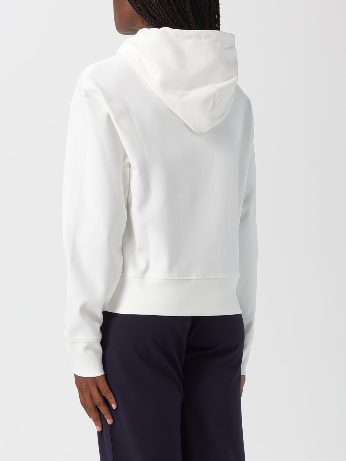 BLAUER FELPA: Felpa con cappuccio Blauer in cotone con logo , Bianco - Img 2