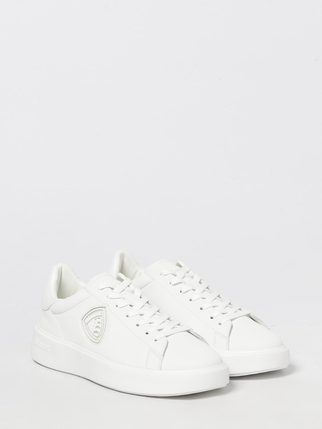 BLAUER SNEAKERS: Sneakers Buck 07 Blauer in pelle , Bianco - Img 2