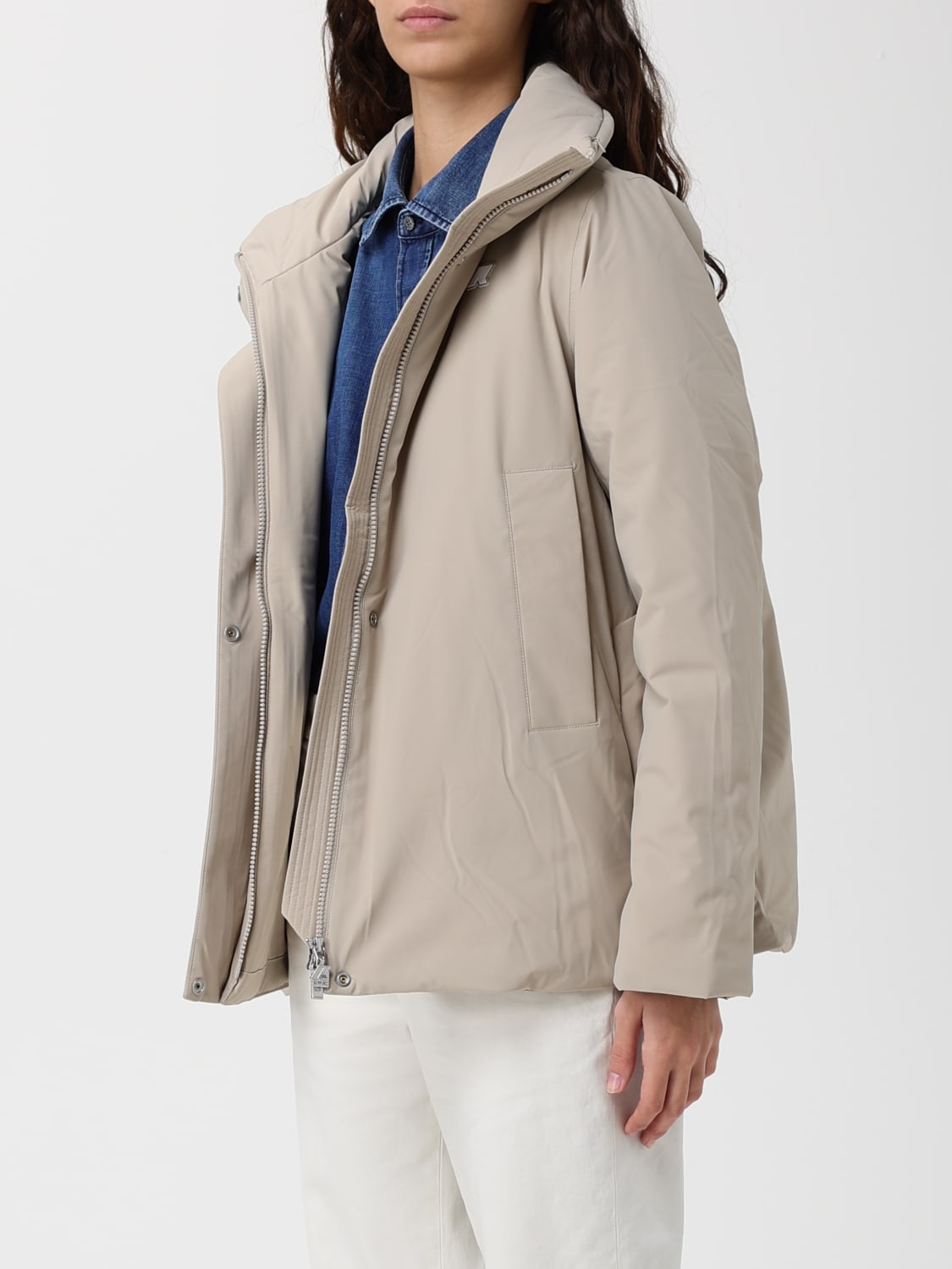 K-WAY JACKET: Coat woman K-way, Beige - Img 3