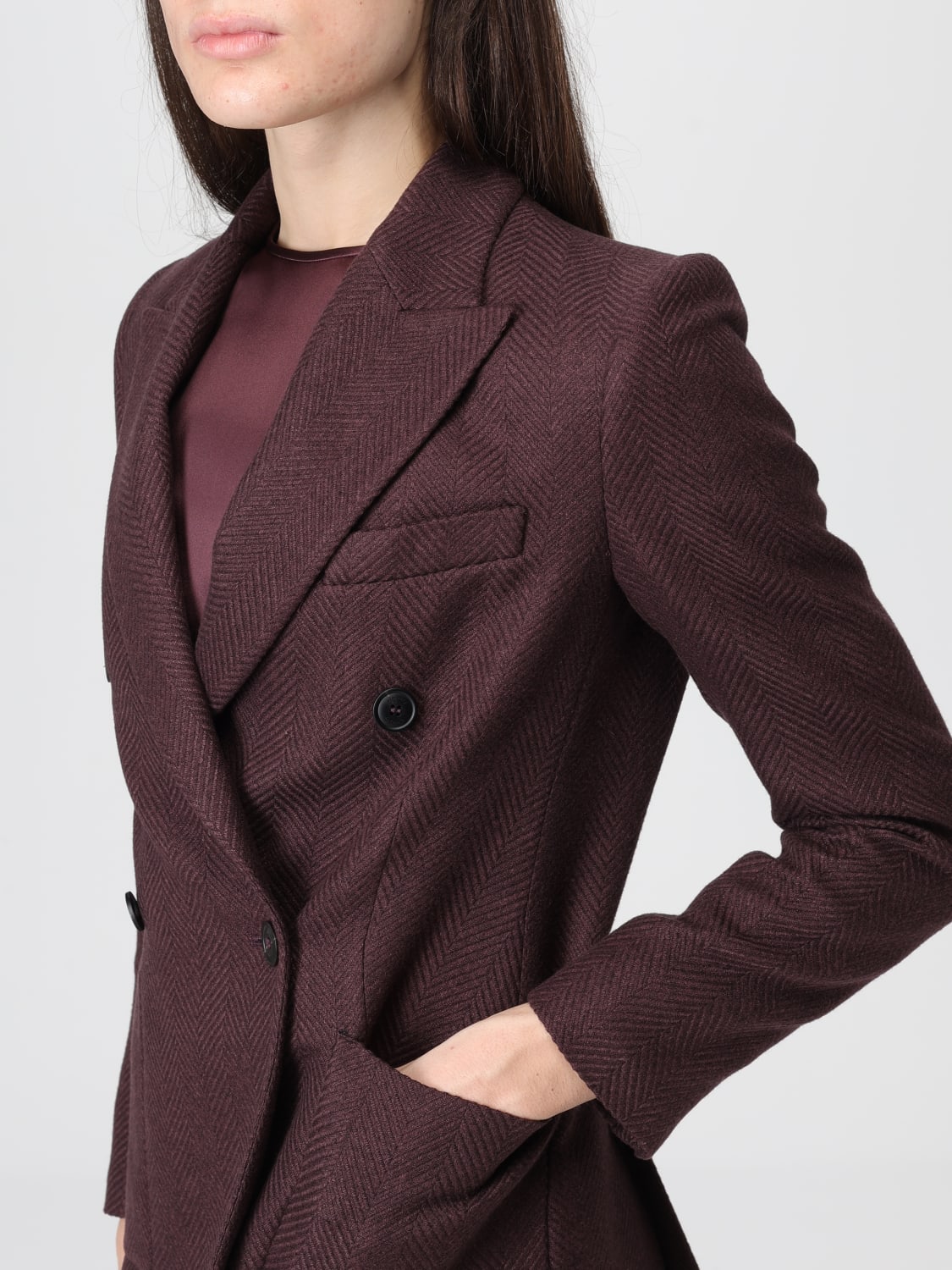 ELEVENTY CHAQUETA: Americana mujer Eleventy, Color Vino - Img 3