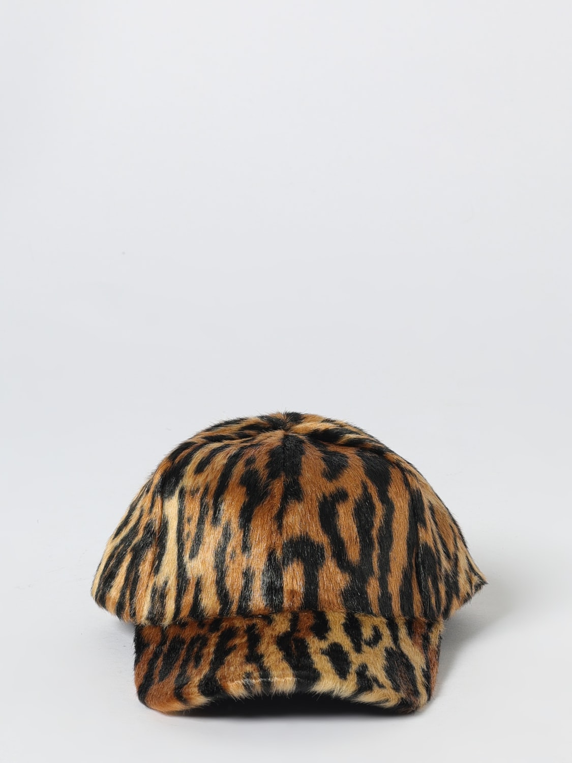 STAND STUDIO CAPPELLO: Cappello Stand Studio in pelliccia sintetica stampa animalier , Marrone - Img 2