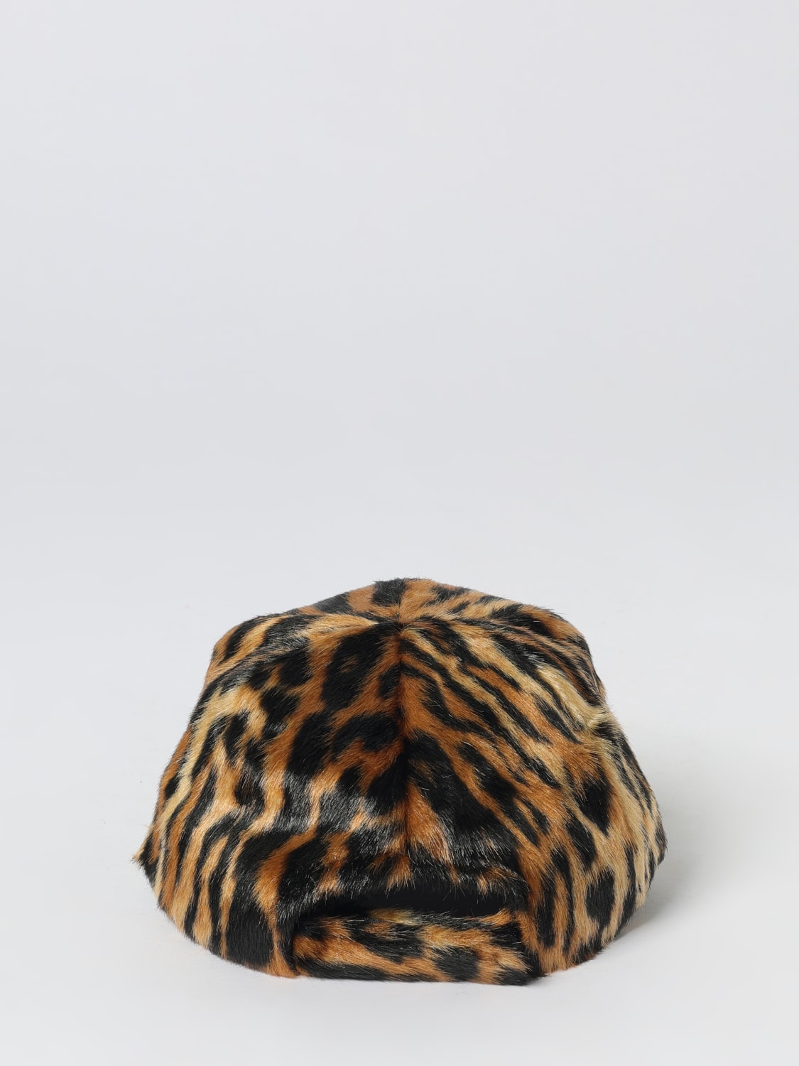 STAND STUDIO CAPPELLO: Cappello Stand Studio in pelliccia sintetica stampa animalier , Marrone - Img 3