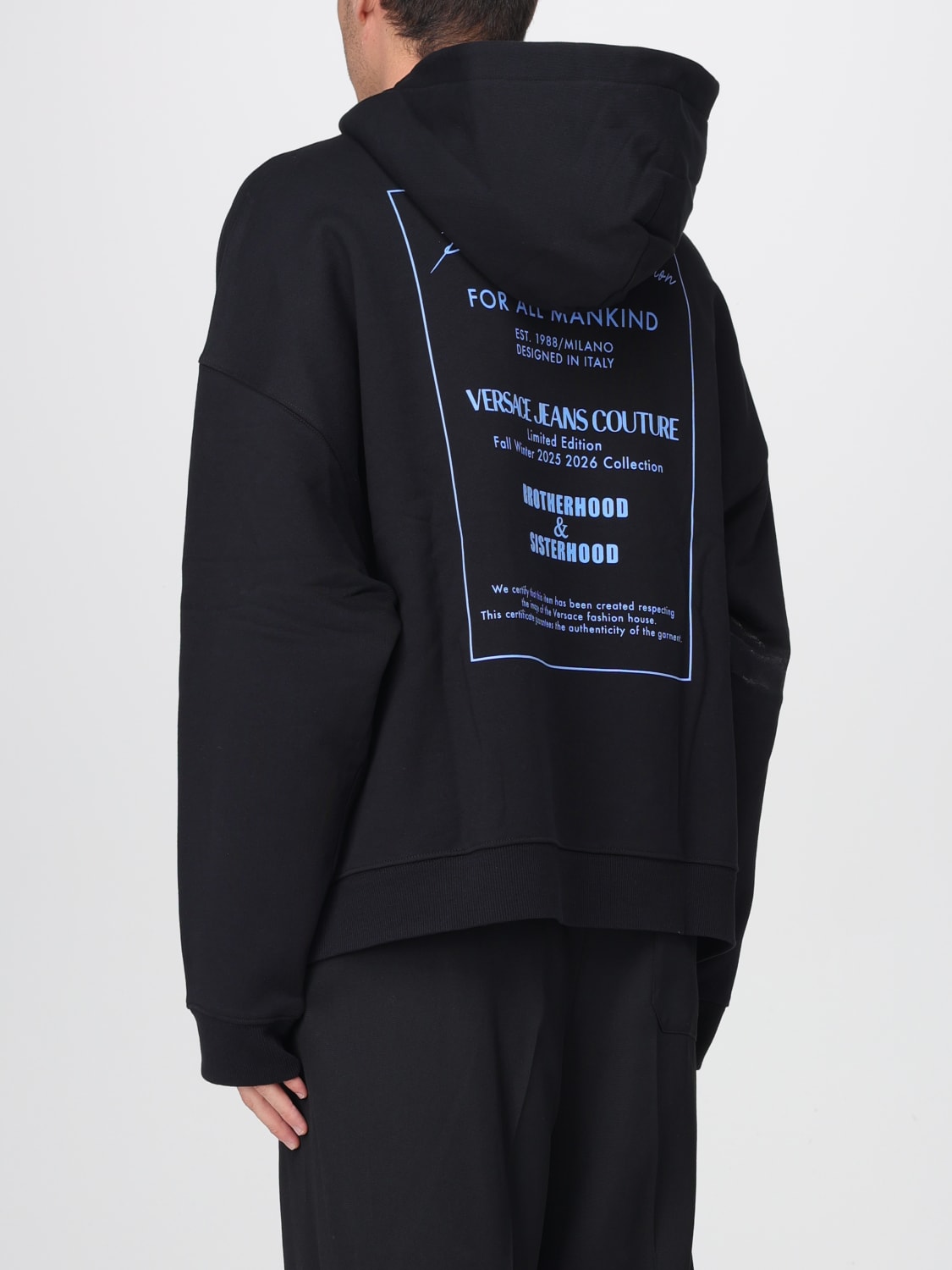 VERSACE JEANS COUTURE SWEATSHIRT: Sweater men Versace Jeans Couture, Black - Img 2