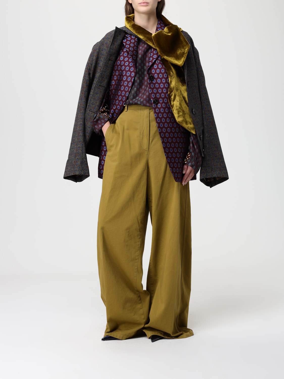 DRIES VAN NOTEN COAT: Blazer woman Dries Van Noten, Kaki - Img 2