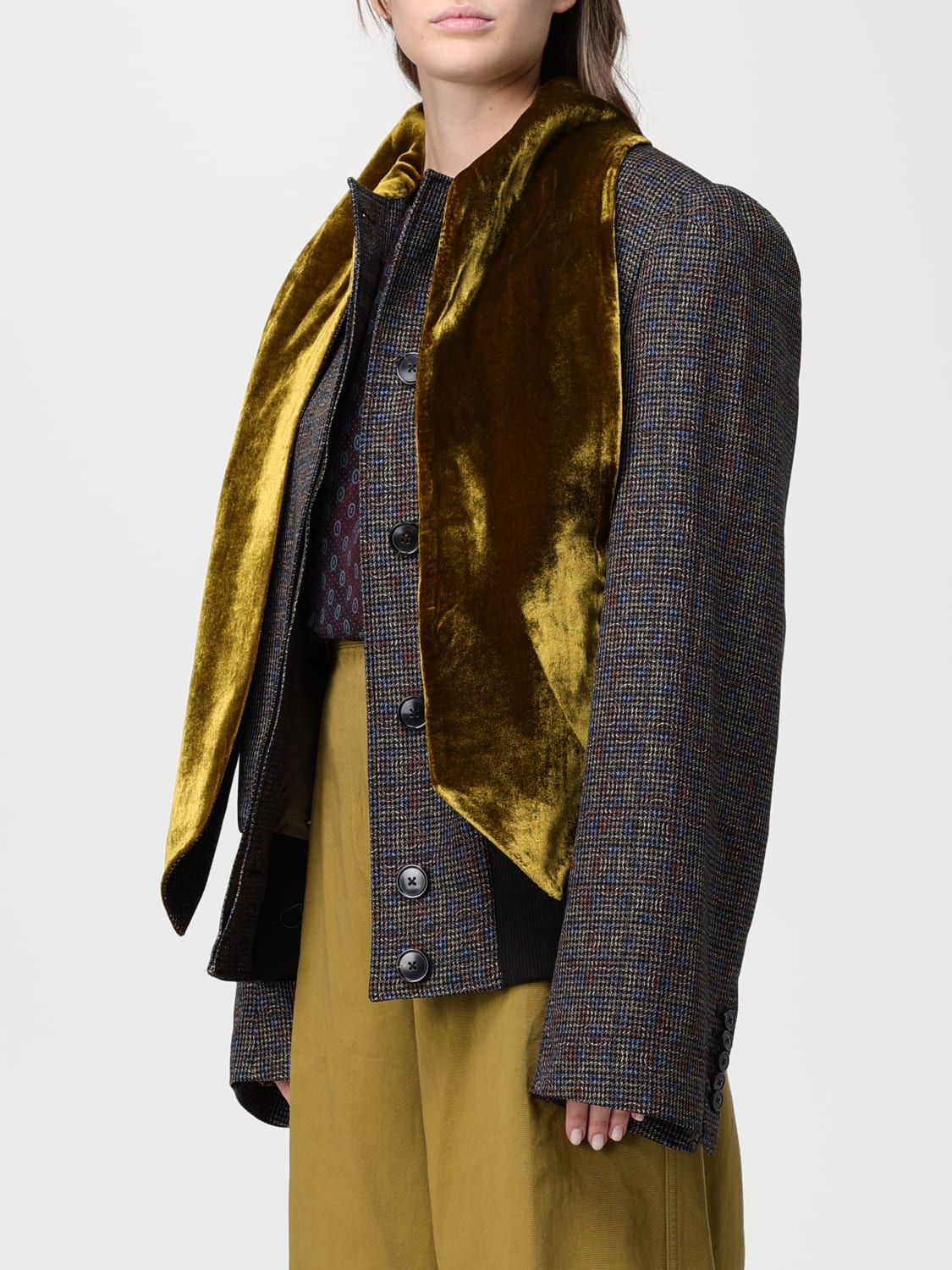 DRIES VAN NOTEN COAT: Blazer woman Dries Van Noten, Kaki - Img 4