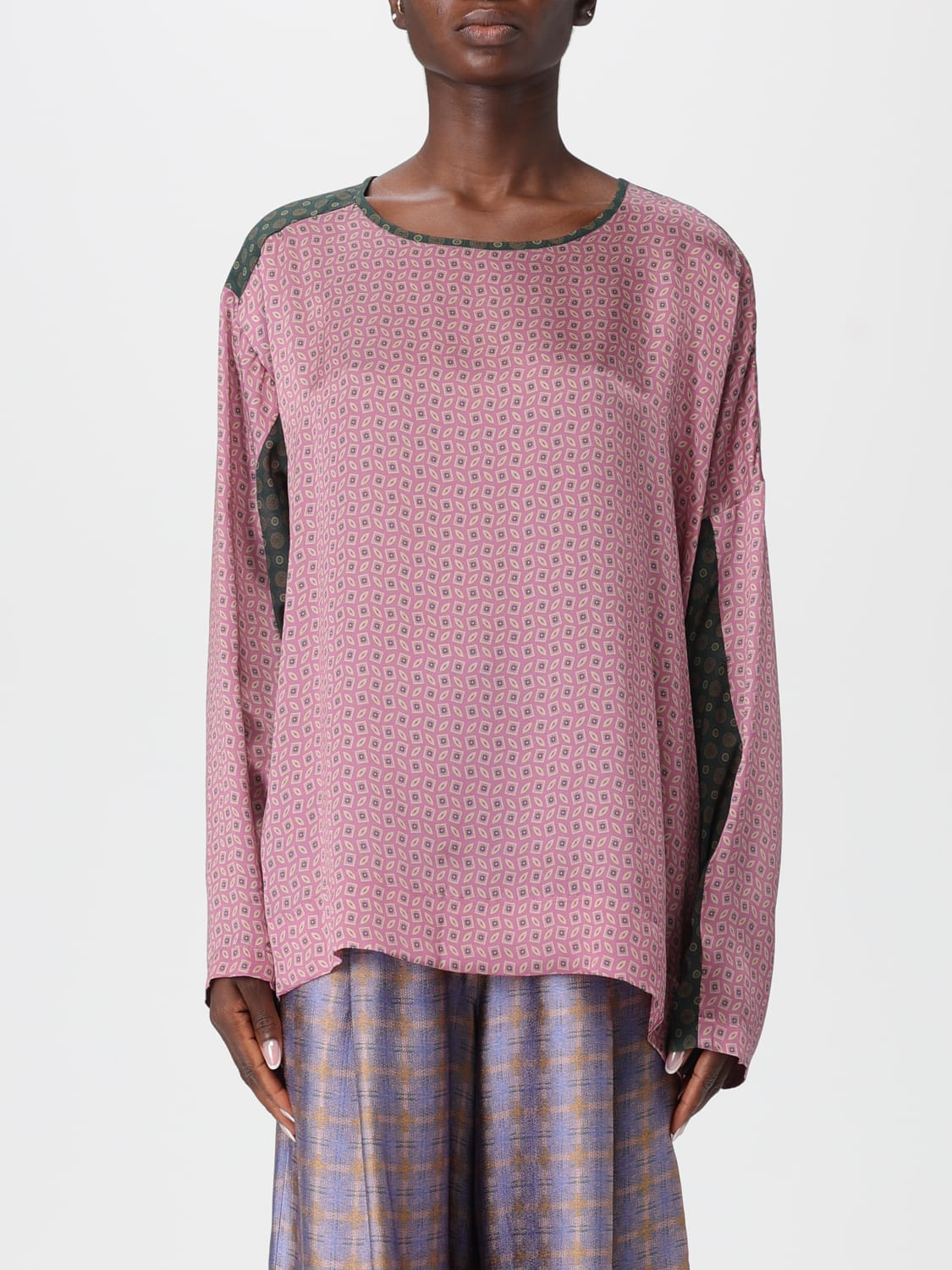 DRIES VAN NOTEN TOP: Chemise femme Dries Van Noten, Rose - Img 1