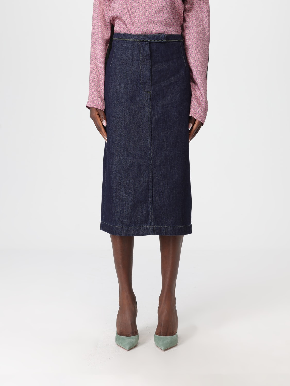 DRIES VAN NOTEN JUPE: Jupe femme Dries Van Noten, Indigo - Img 1