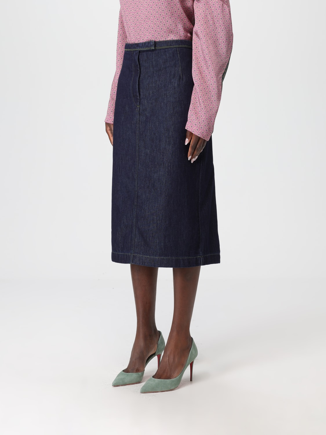 DRIES VAN NOTEN JUPE: Jupe femme Dries Van Noten, Indigo - Img 4