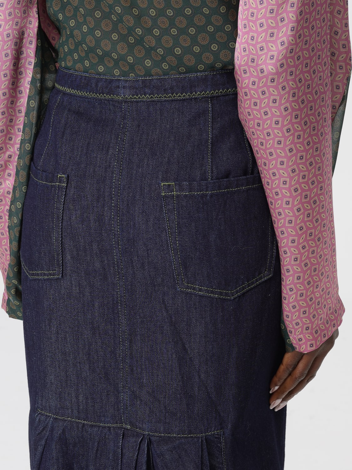 DRIES VAN NOTEN JUPE: Jupe femme Dries Van Noten, Indigo - Img 5