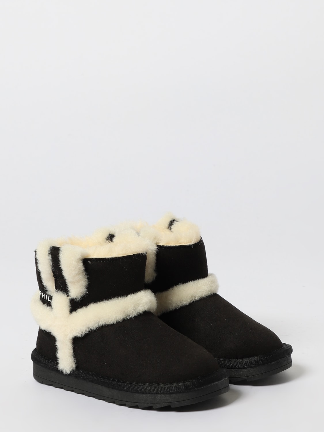 PHILOSOPHY DI LORENZO SERAFINI SCARPE: Stivaletti con bordi in pelliccia Philosophy Di Lorenzo Serafini, Nero - Img 2