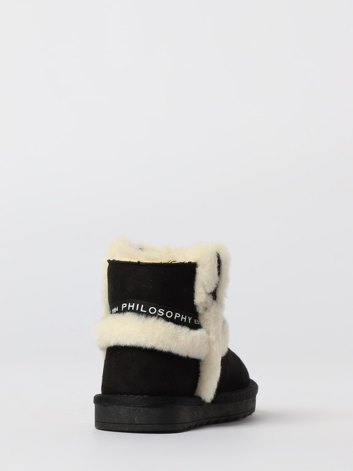 PHILOSOPHY DI LORENZO SERAFINI SCARPE: Stivaletti con bordi in pelliccia Philosophy Di Lorenzo Serafini, Nero - Img 3