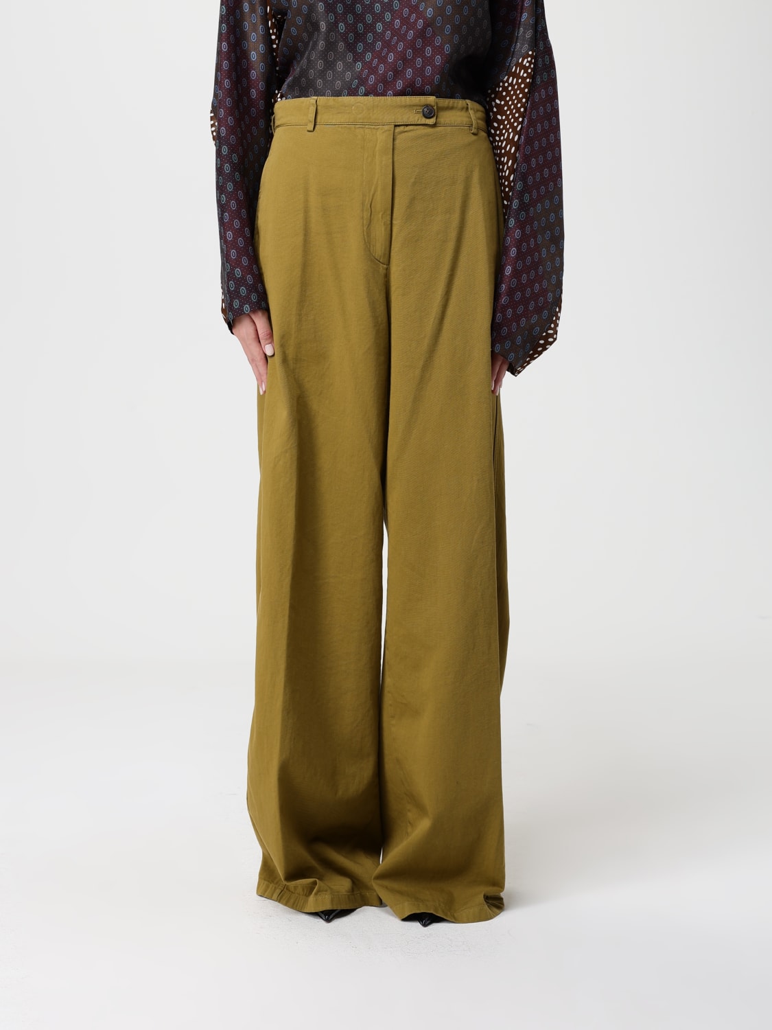 DRIES VAN NOTEN HOSE: Hose damen Dries Van Noten, Kaki - Img 1