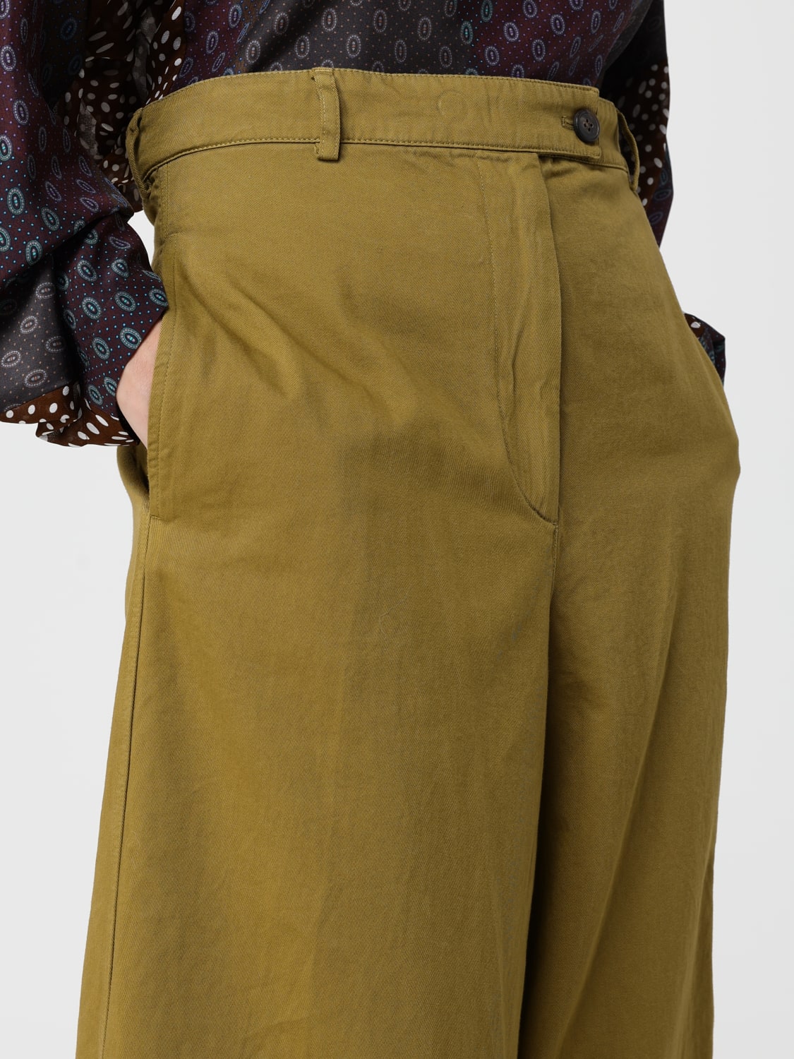 DRIES VAN NOTEN HOSE: Hose damen Dries Van Noten, Kaki - Img 5