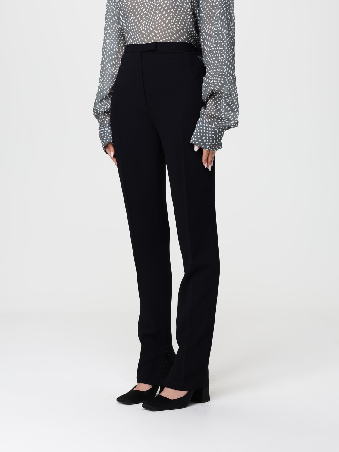 DRIES VAN NOTEN PANTALONI: Pantalone Dries Van Noten in crêpe, Nero - Img 4