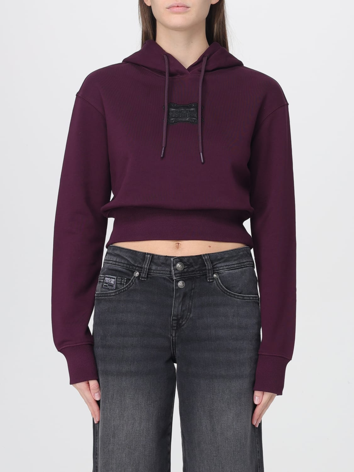 VERSACE JEANS COUTURE SWEATSHIRT: Sweater woman Versace Jeans Couture, Violet - Img 1