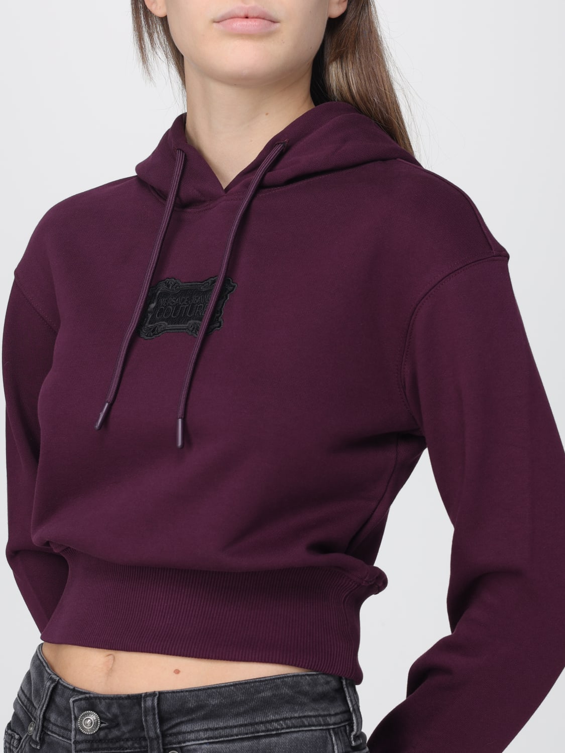 VERSACE JEANS COUTURE SWEATSHIRT: Sweater woman Versace Jeans Couture, Violet - Img 3