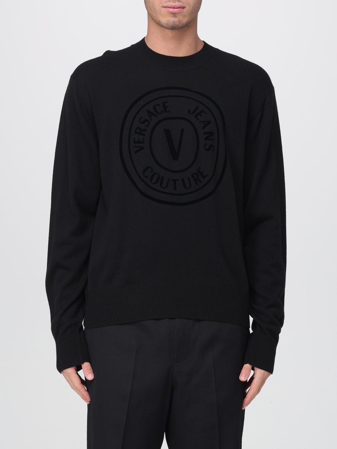 VERSACE JEANS COUTURE PULL: Pull homme Versace Jeans Couture, Noir - Img 1