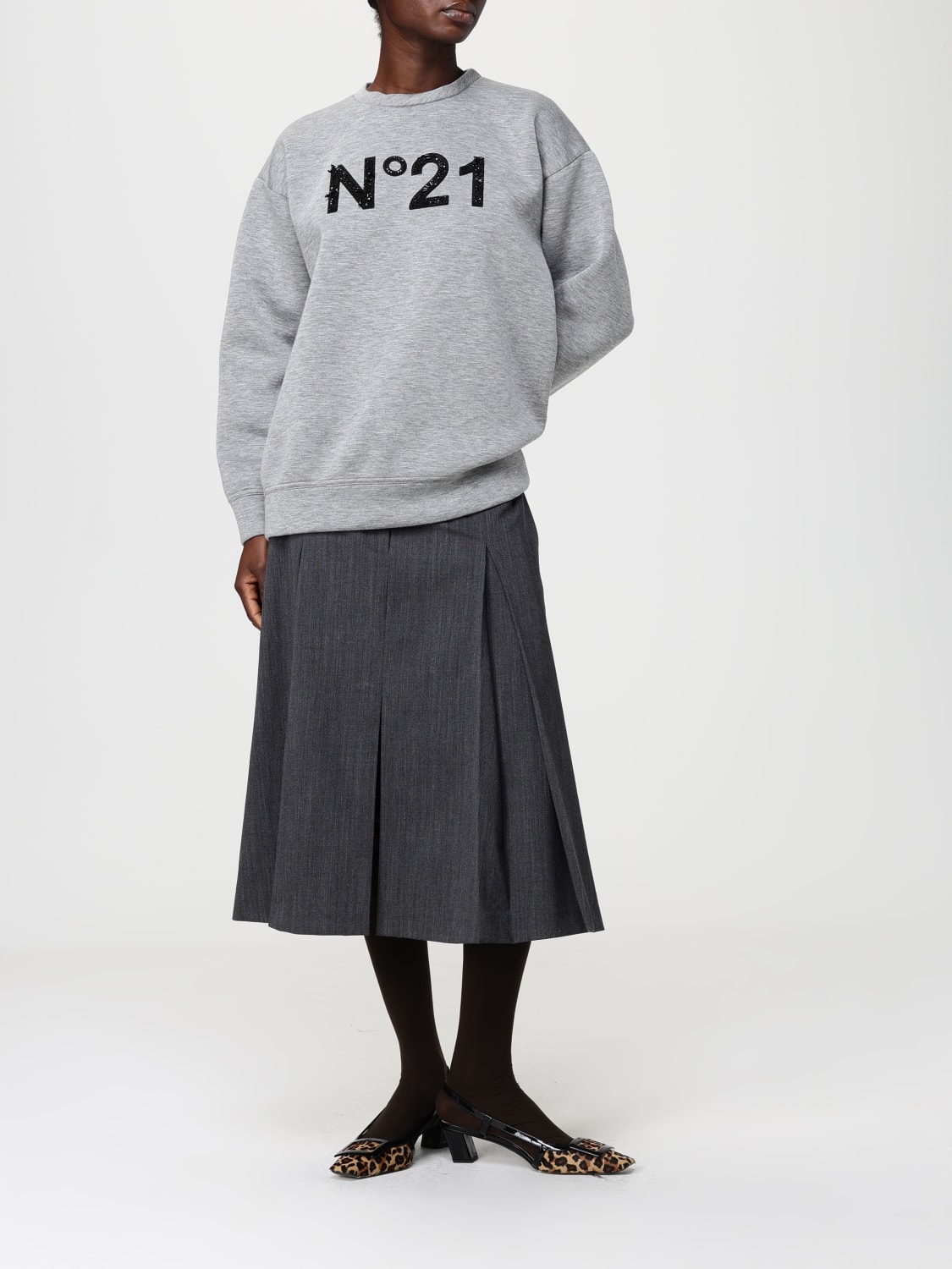 N° 21 SWEATSHIRT: Sweatshirt damen N° 21, Grau - Img 2