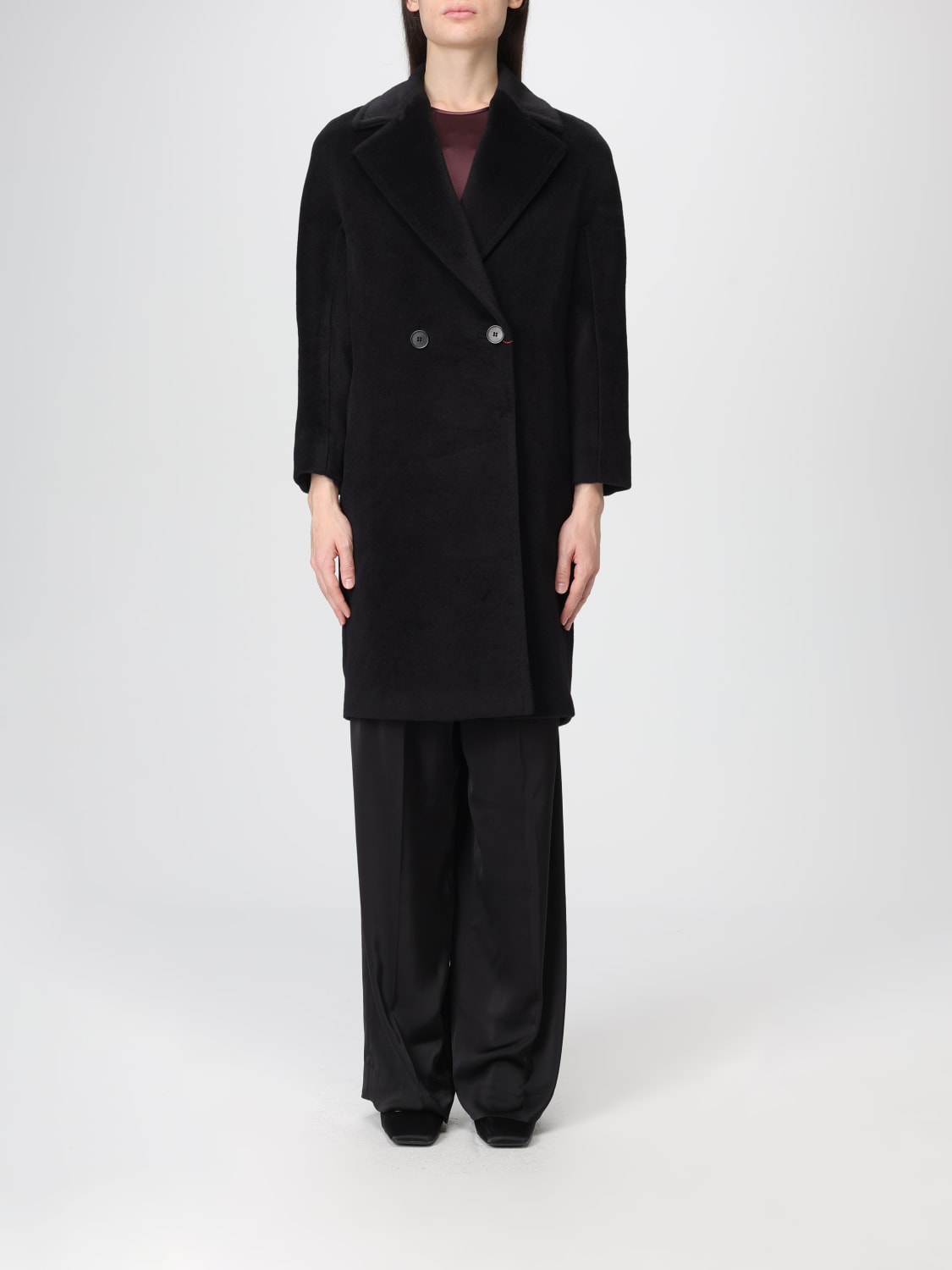 MAX MARA COAT: Coat woman Max Mara, Black - Img 1