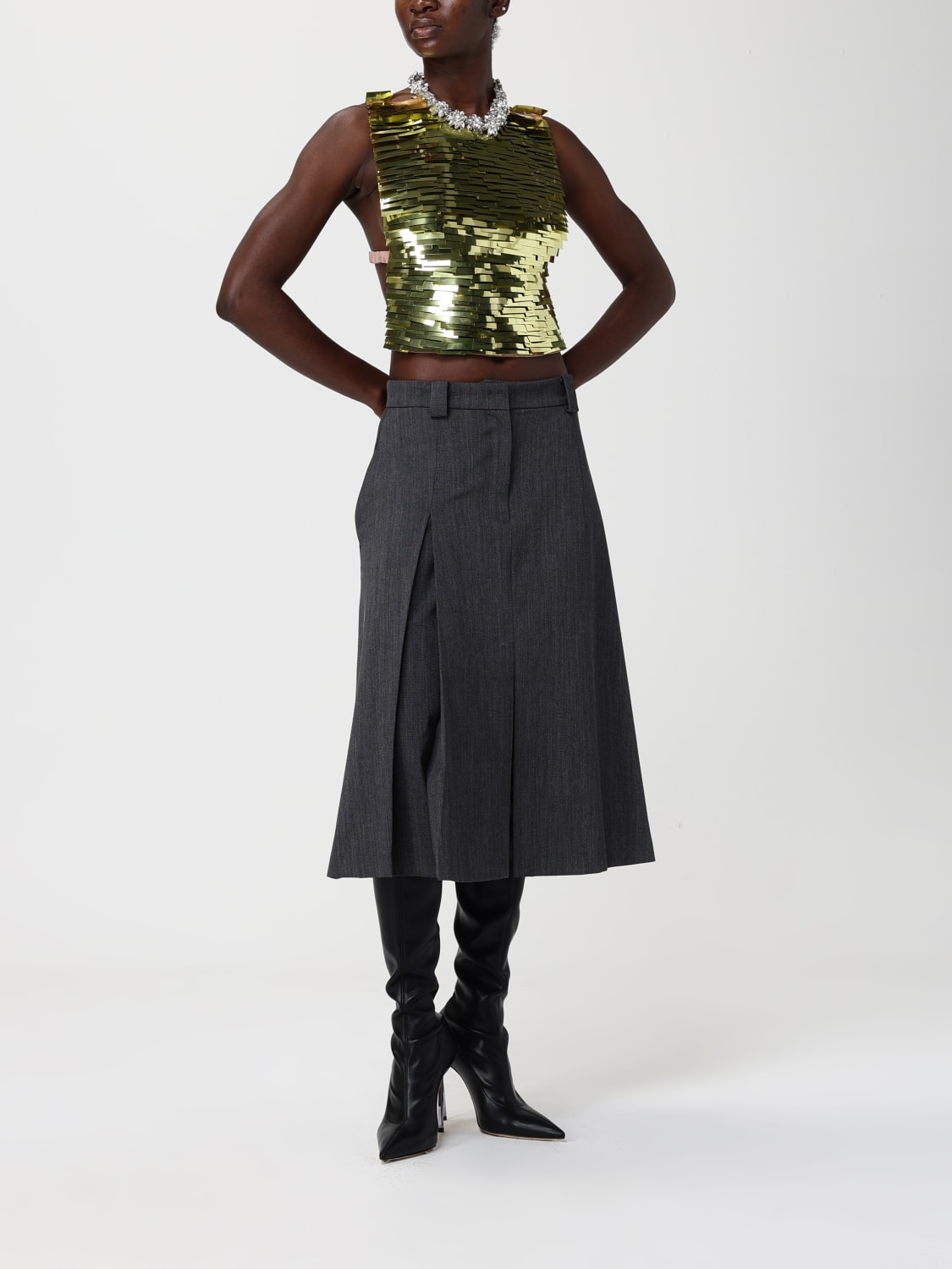 N° 21 FALDA: Falda mujer N° 21, Gris - Img 2