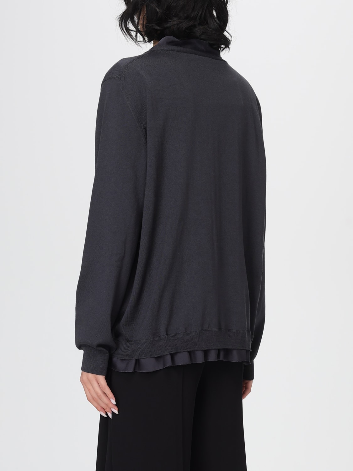 SEMICOUTURE JERSEY: Jersey mujer Semicouture, Carbón - Img 2