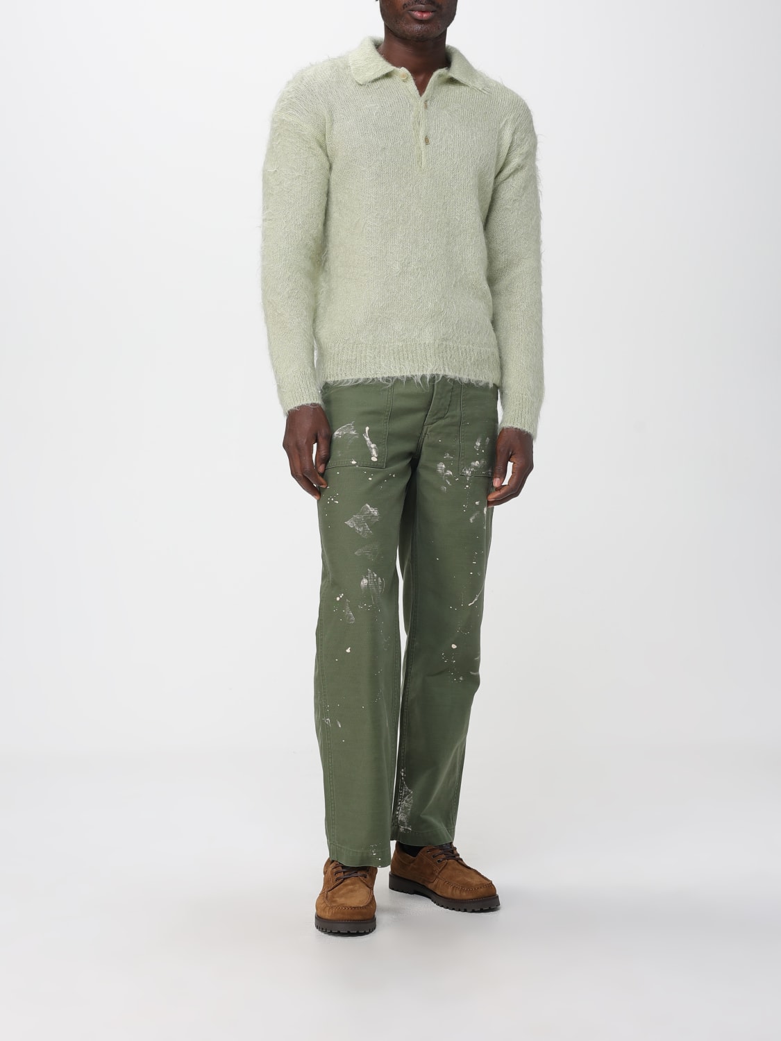 AURALEE POLO SHIRT: Sweater men Auralee, Kaki - Img 2