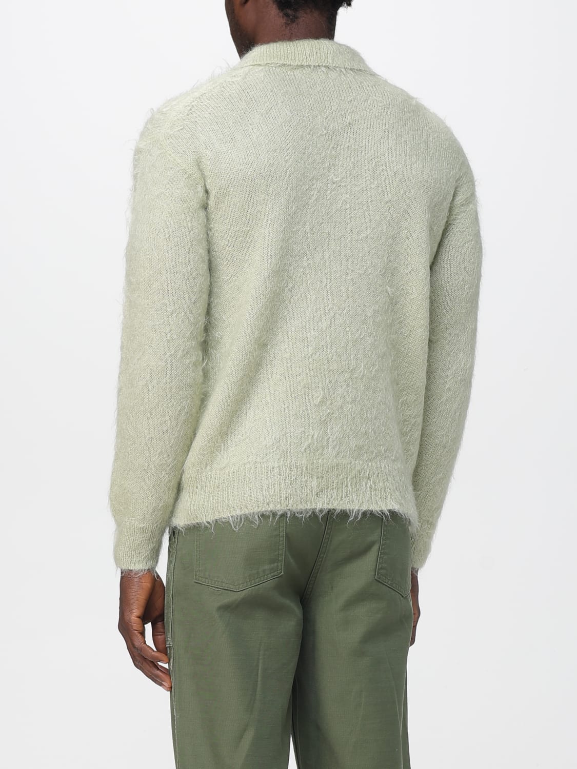 AURALEE POLO SHIRT: Sweater men Auralee, Kaki - Img 3