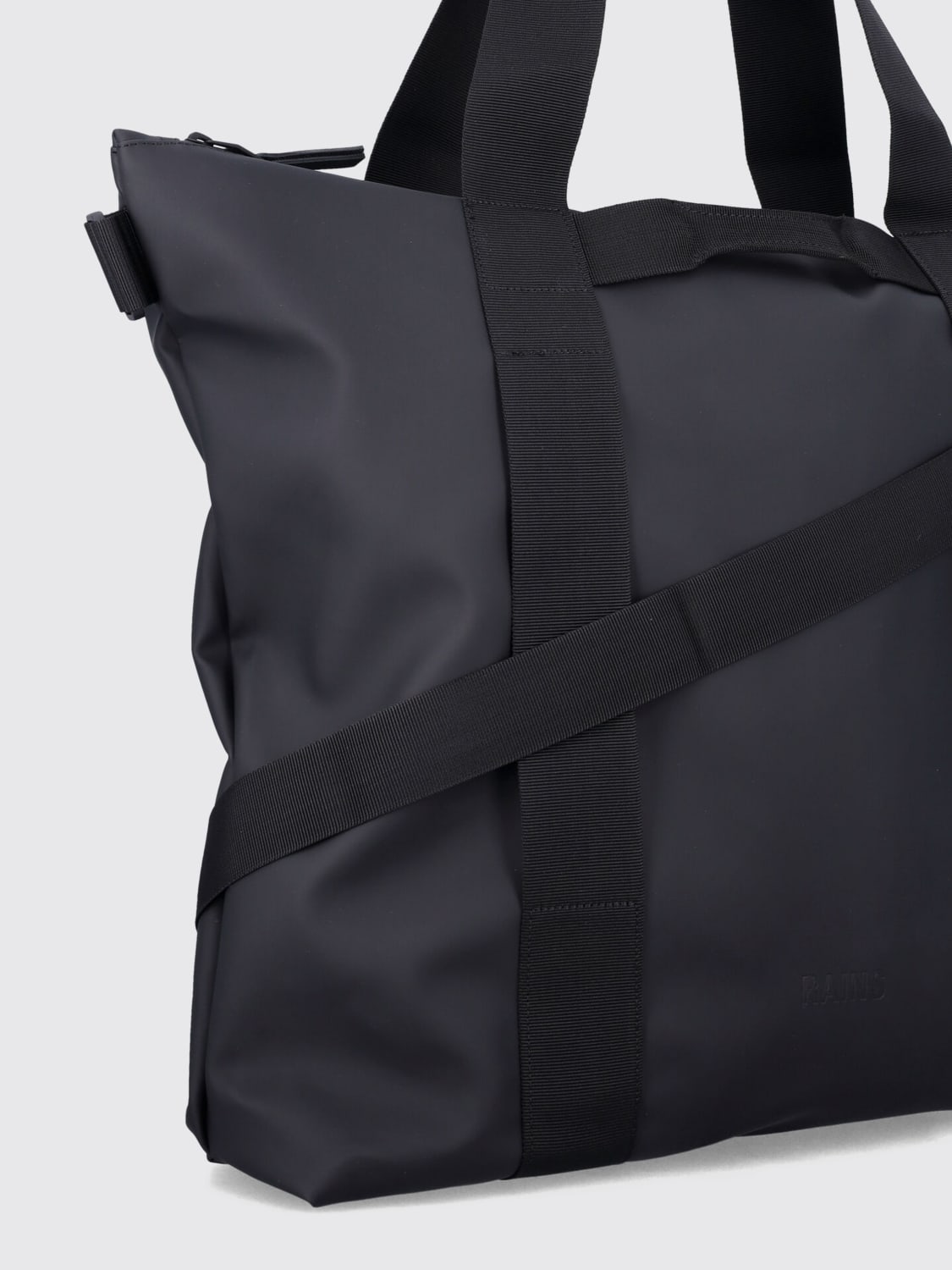 RAINS BORSA A TRACOLLA: Borsa Tote 22L Rains in PES, Nero - Img 3