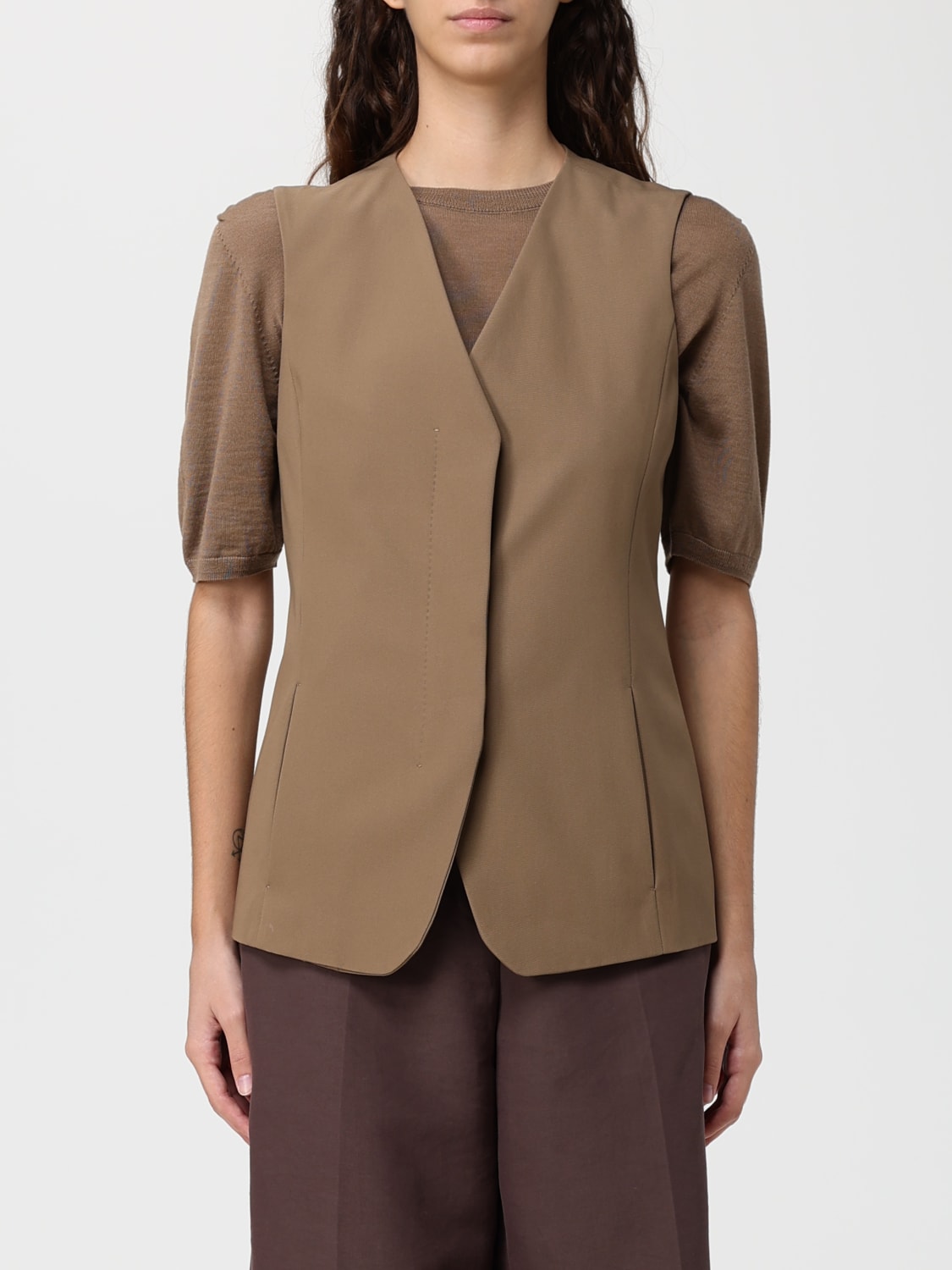 MAX MARA WESTE: Weste damen Max Mara, Braun - Img 1